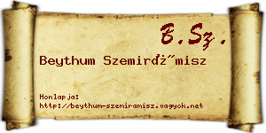 Beythum Szemirámisz névjegykártya